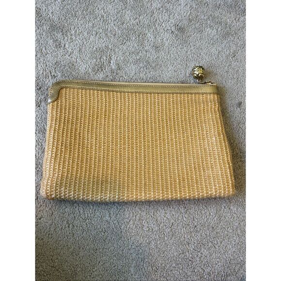 Lilly Pulitzer gold and woven rattan clutch , $118 - Picture 6 of 8